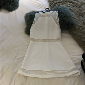 Topshop White Sleeveless Mini Dress